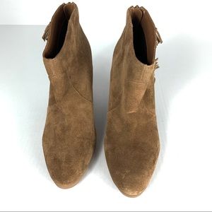 Violet & Red Jordan Fringe Suede Ankle Boots